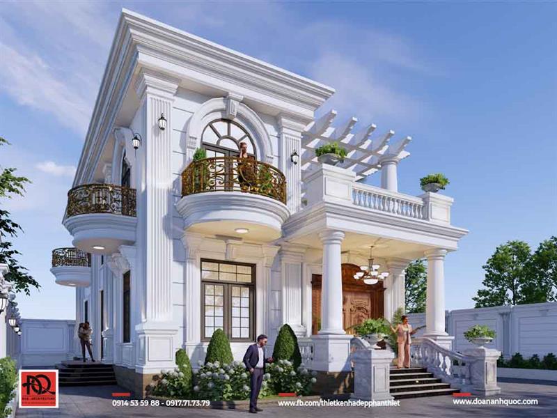 Thiết kế nhà Phan Thiết, Xây nhà trọn gói Phan Thiết, Thi công nhà trọn gói Phan Thiết, Thiết kế Thi công nội thất Phan Thiết Bình Thuận, Công ty Xây dựng Bình Thuận, Thiết kế nhà Bình Thuận, Xây nhà trọn gói Bình Thuận. Top 10 mẫu nhà tân cổ điển đẹp tại Phan Thiết - Bình Thuận